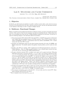 Lab 8: Multicore and Cache Coherence