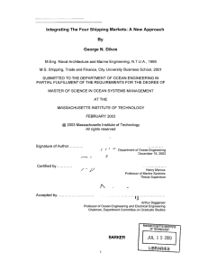 Integrating  The  Four Shipping Markets:  A New ... By George  N.  Dikos 2003