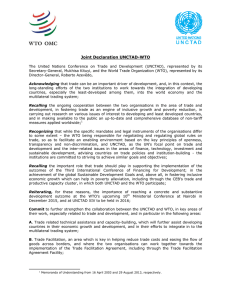 Joint Declaration UNCTAD-WTO