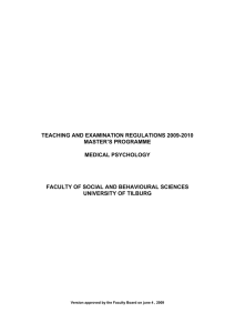 TEACHING AND EXAMINATION REGULATIONS 2009-2010 MASTER’S PROGRAMME
