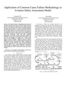 Application of Common Cause Failure Methodology to Aviation Safety Assessment Model