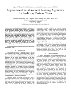 Application of Reinforcement Learning Algorithms for Predicting Taxi-out Times