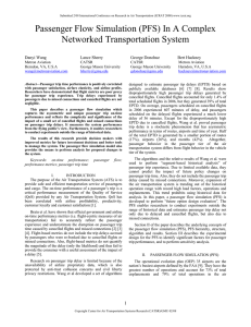 Passenger Flow Simulation (PFS) In A Complex Networked Transportation System  Danyi Wang