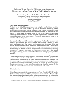 Optimum Airport Capacity Utilization under Congestion