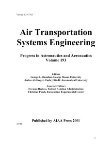 Air Transportation Systems Engineering  Progress in Astronautics and Aeronautics