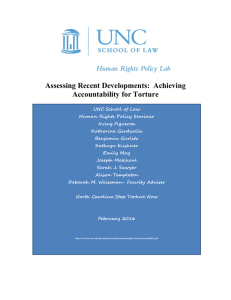 Assessing Recent Developments:  Achieving Accountability for Torture