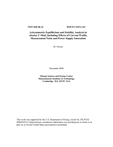 Axisymmetric Equilibrium and Stability Analysis in