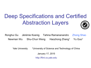 Deep Specifications and Certified Abstraction Layers