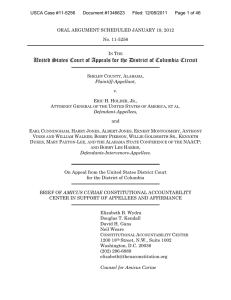 United States Court of Appeals for the District of Columbia... ORAL ARGUMENT SCHEDULED JANUARY 19, 2012 No. 11-5256 I