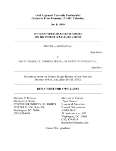 Oral Argument Currently Unscheduled (Removed From February 27, 2012, Calendar)  No. 11-5349