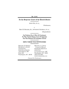 In the Supreme Court of the United States Petitioners Respondents