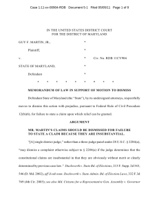 Case 1:11-cv-00904-RDB   Document 5-1   Filed 05/05/11 ... IN THE UNITED STATES DISTRICT COURT
