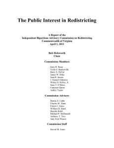 The Public Interest in Redistricting