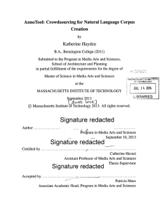 AnnoTool:  Crowdsourcing for Natural Language  Corpus Creation Katherine  Hayden