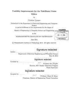 Usability  Improvements  for  the  TaleBlazer ... Editor Cristina  Lozano