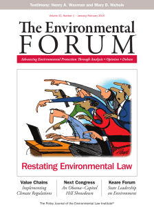 F O R U M The Environmental  Restating Environmental Law