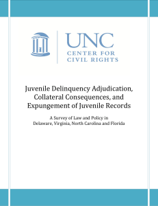 Juvenile Delinquency Adjudication, Collateral Consequences, and Expungement of Juvenile Records