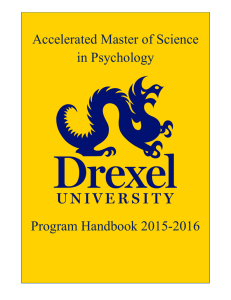 Accelerated Master of Science in Psychology Program Handbook 2015-2016