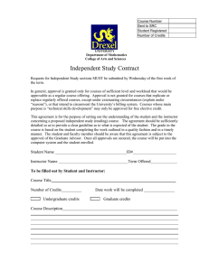 Independent Study Contract