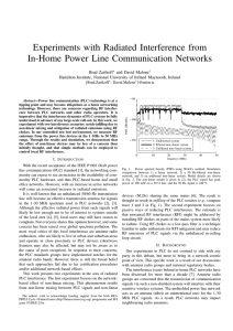 Experiments with Radiated Interference from In-Home Power Line Communication Networks Brad Zarikoff