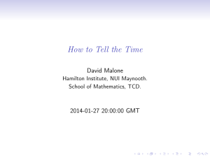 How to Tell the Time David Malone 2014-01-27 20:00:00 GMT