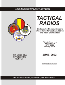 TACTICAL RADIOS JUNE  2002 AIR LAND SEA