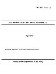 FM 6-99.2  U.S. ARMY REPORT AND MESSAGE FORMATS
