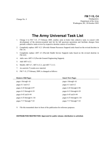 The Army Universal Task List FM 7-15, C4