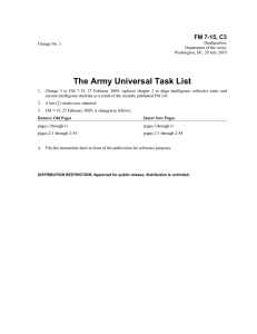 The Army Universal Task List FM 7-15, C3