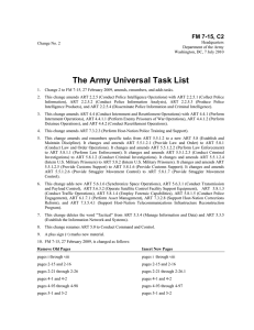 The Army Universal Task List FM 7-15, C2