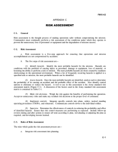 RISK ASSESSMENT APPENDIX C