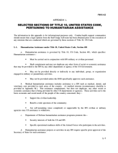 SELECTED SECTIONS OF TITLE 10, UNITED STATES CODE, APPENDIX L