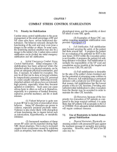 COMBAT STRESS CONTROL STABILIZATION