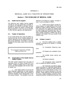 MEDICAL CARE IN A THEATER OF OPERATIONS APPENDIX A
