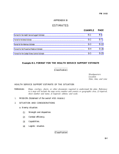 ESTIMATES APPENDIX B