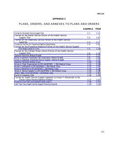 PLANS, ORDERS, AND ANNEXES TO PLANS AND ORDERS APPENDIX C