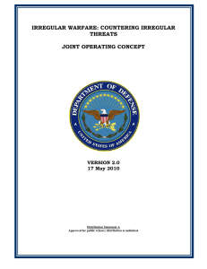 IRREGULAR WARFARE: COUNTERING IRREGULAR THREATS  JOINT OPERATING CONCEPT