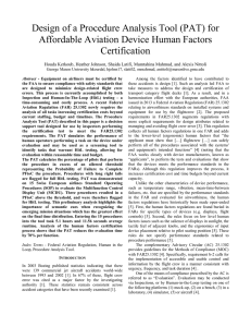 Design of a Procedure Analysis Tool (PAT) for Certification