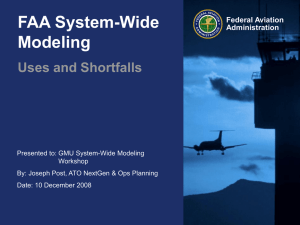 FAA System-Wide Modeling Uses and Shortfalls Federal Aviation