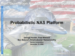 Probabilistic NAS Platform George Hunter, Fred Wieland Ben Boisvert, Krishnakumar Ramamoorthy Sensis Corporation