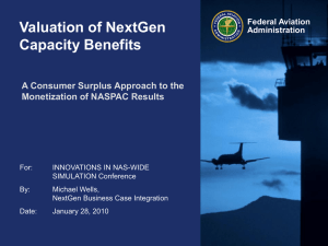 Valuation of NextGen Capacity Benefits A Consumer Surplus Approach to the