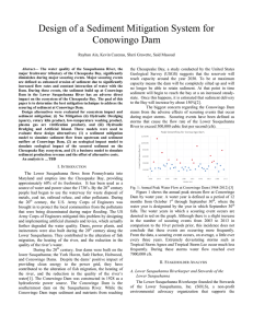 Design of a Sediment Mitigation System for Conowingo Dam