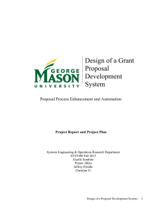 Design of a Grant Proposal Development System