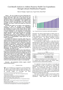 Cost-Benefit Analysis to Address Runaway Health Care Expenditures