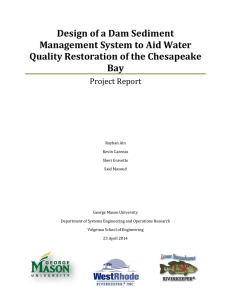 Design of a Dam Sediment Management System to Aid Water Bay