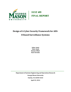 SYST 495 FINAL REPORT Design of A Cyber Security Framework for ADS-