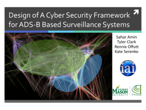 Design of A Cyber Security Framework for ADS-B Based Surveillance Systems  
