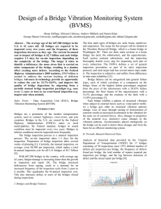 Design of a Bridge Vibration Monitoring System (BVMS)