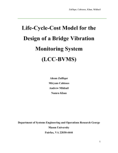 Life­Cycle­Cost Model for the  Design of a Bridge Vibration  Monitoring System  (LCC­BVMS)