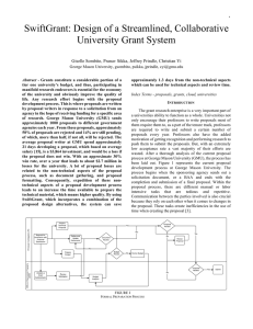 SwiftGrant: Design of a Streamlined, Collaborative University Grant System `